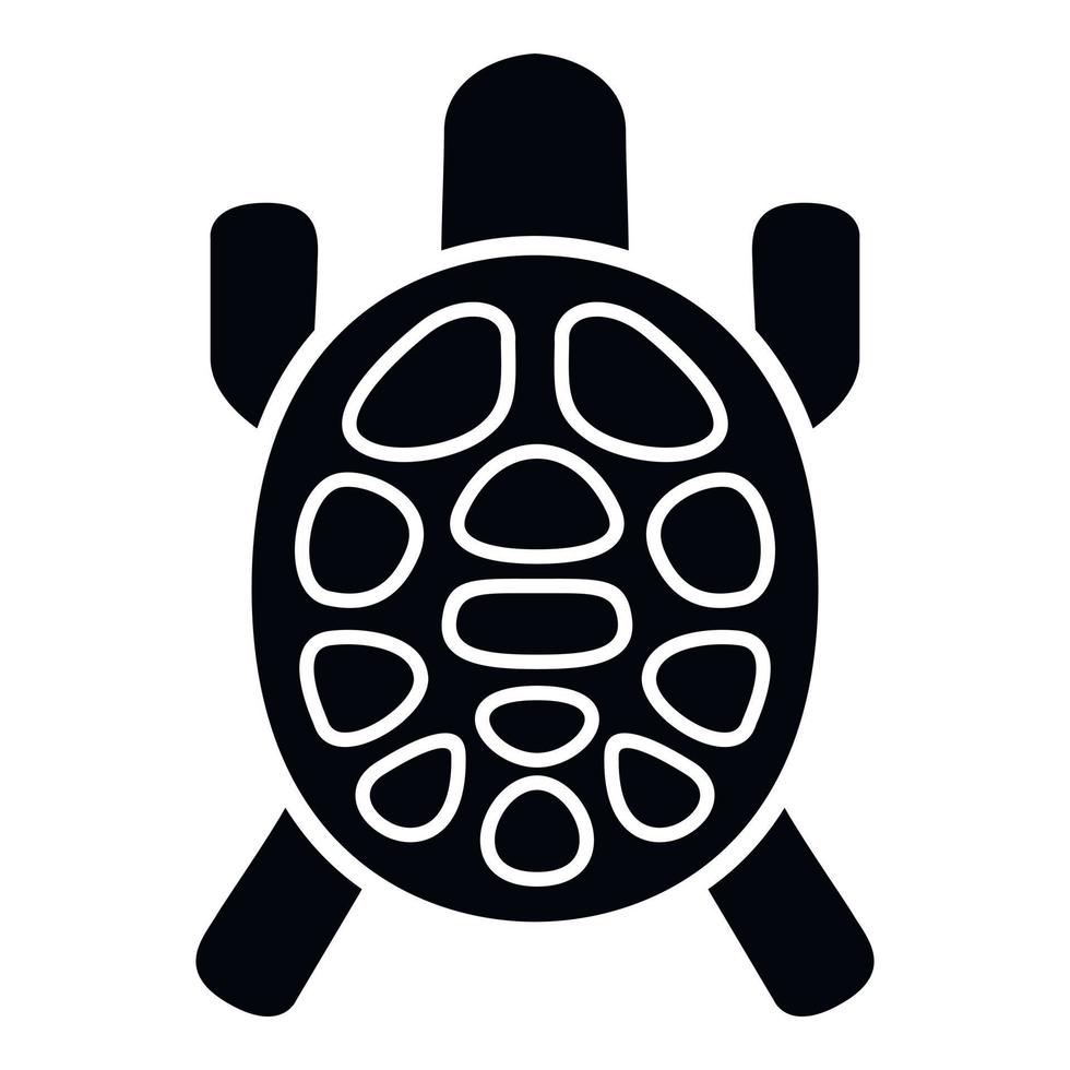 Sea turtle icon, simple style vector