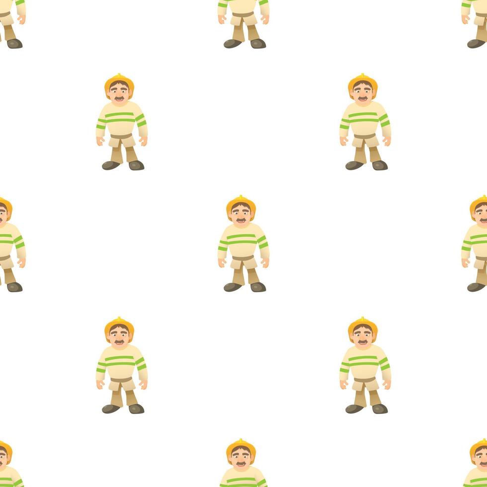 Standing firefighter pattern seamless vector