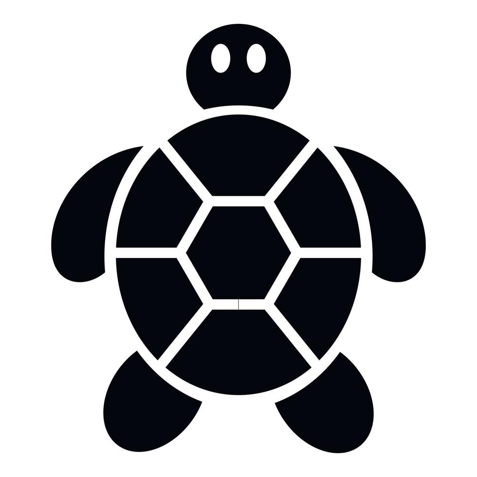 icono de tortuga infantil, estilo simple vector