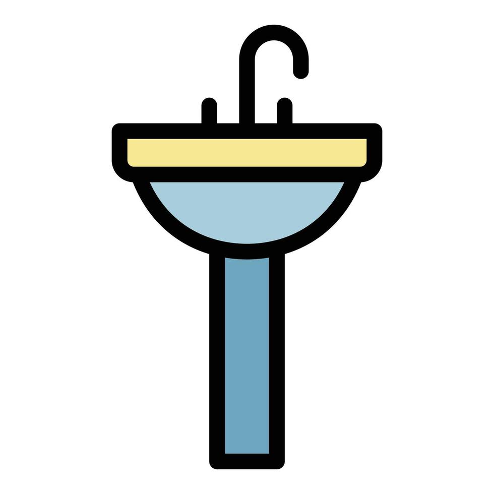 Basin icon color outline vector