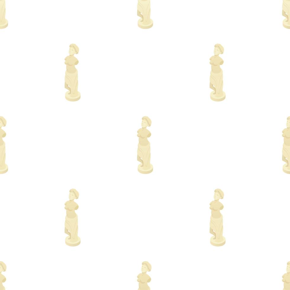 Ancient Greek statue pattern seamless vector