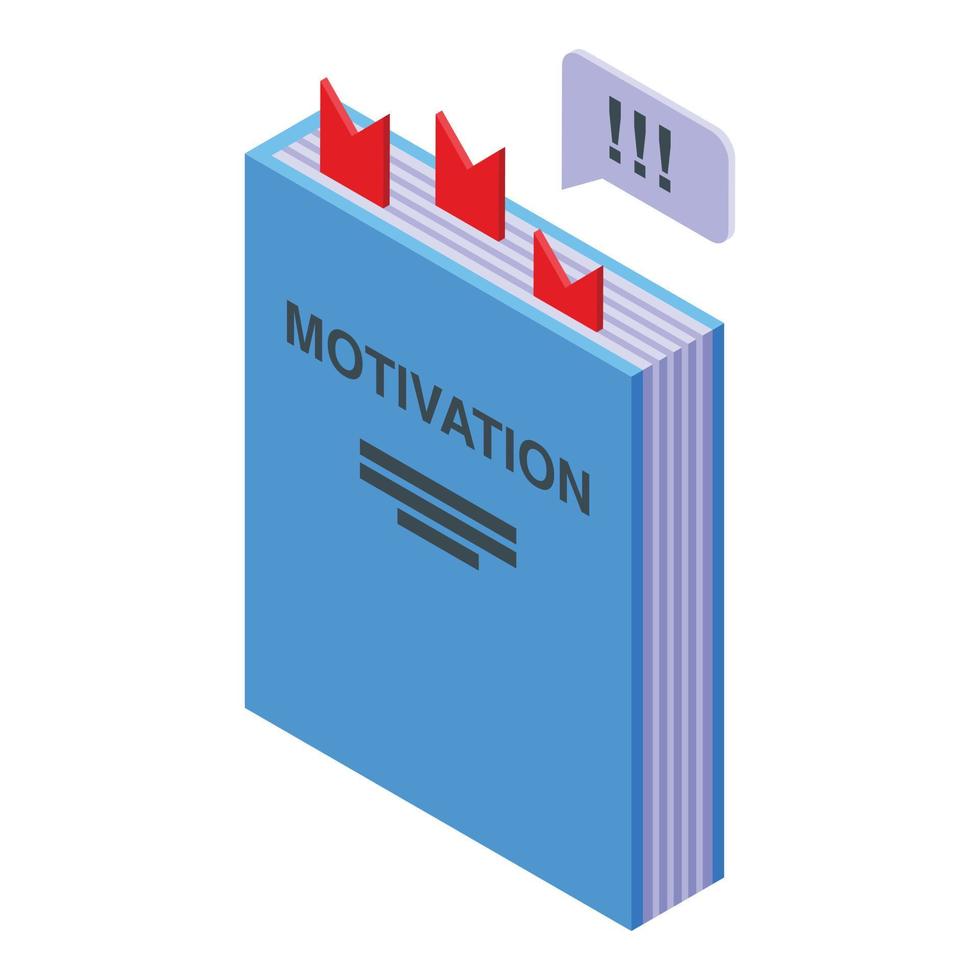 Motivation book icon isometric vector. Speaker audience vector