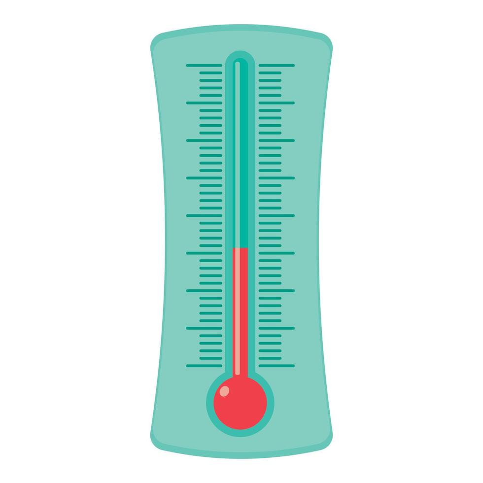 Weather thermometer icon, cartoon style vector