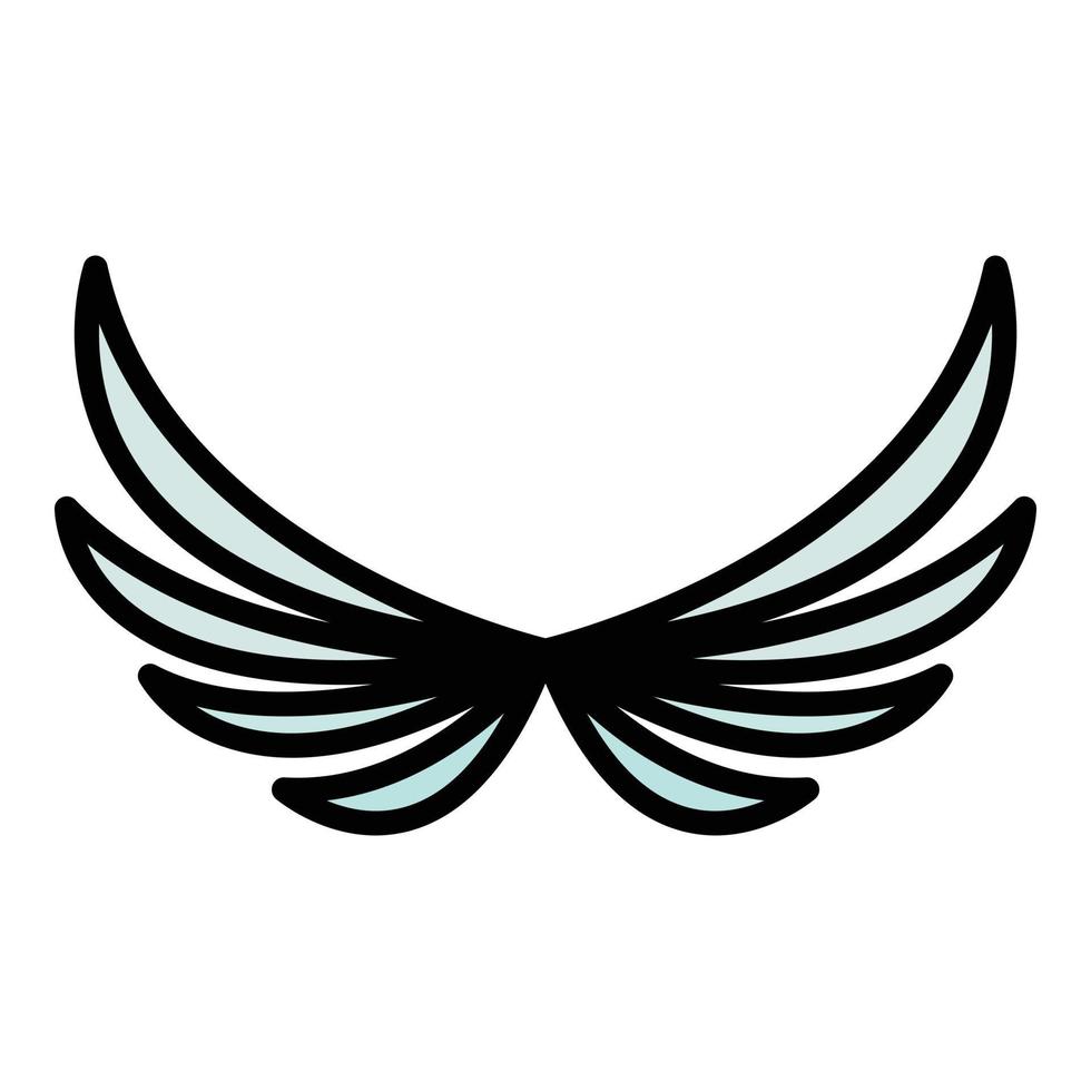Falcon wings icon color outline vector