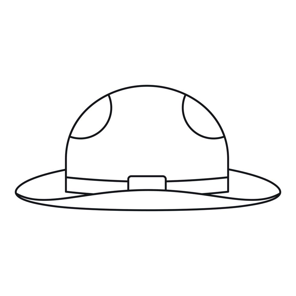 Summer hat icon, outline style vector