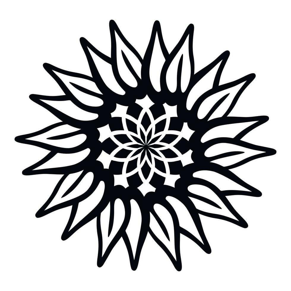icono de pictograma de flores, estilo simple vector