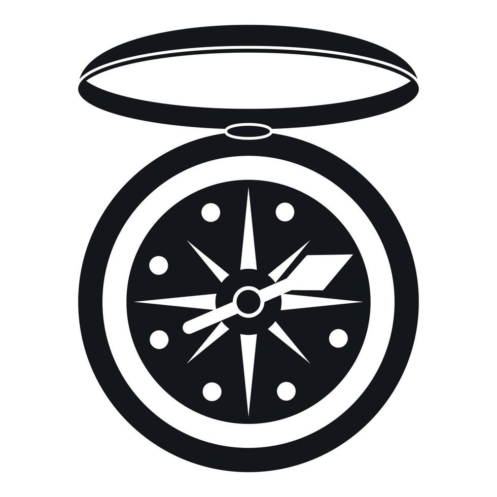 Compass icon, simple style vector