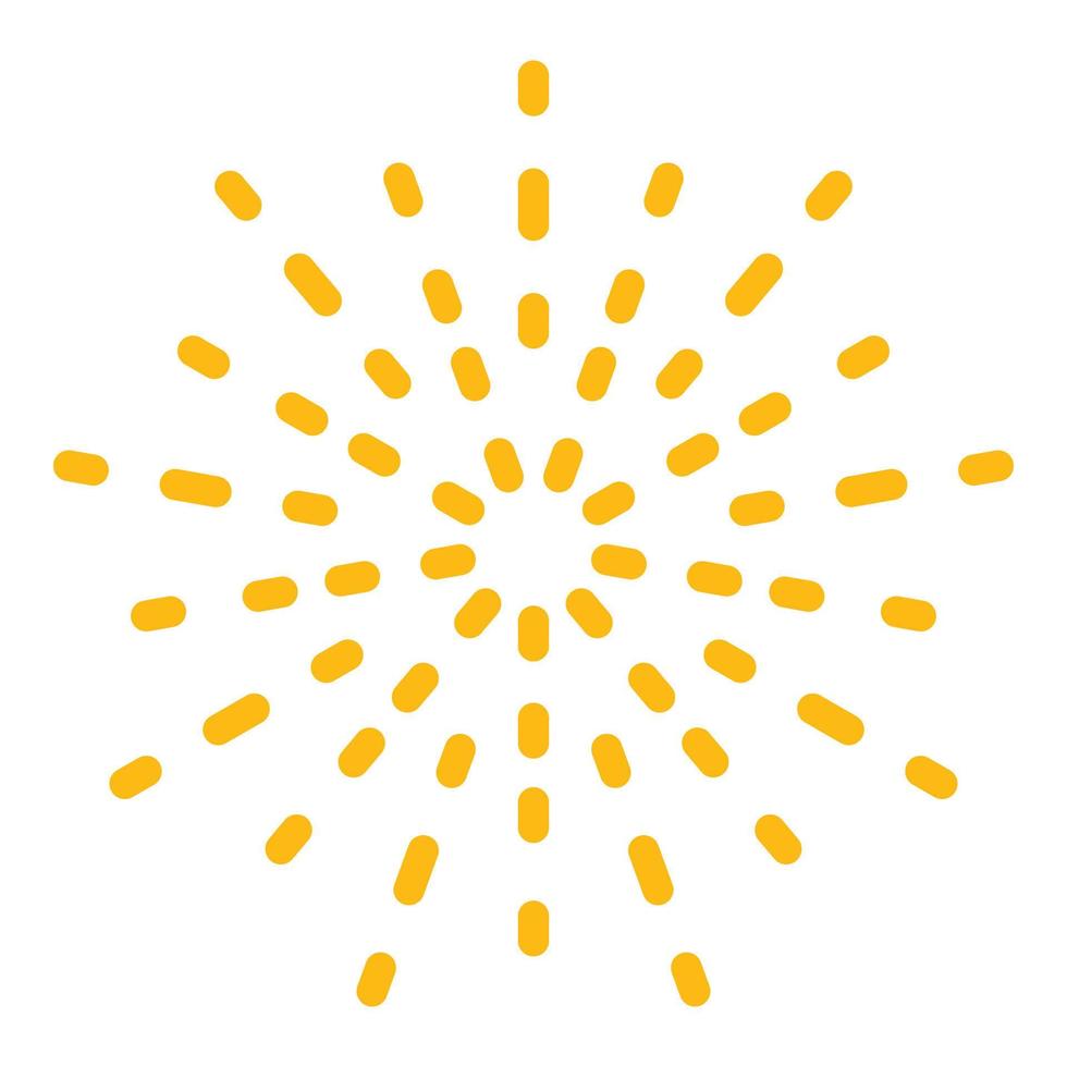 Sunny shiny firework icon color outline vector