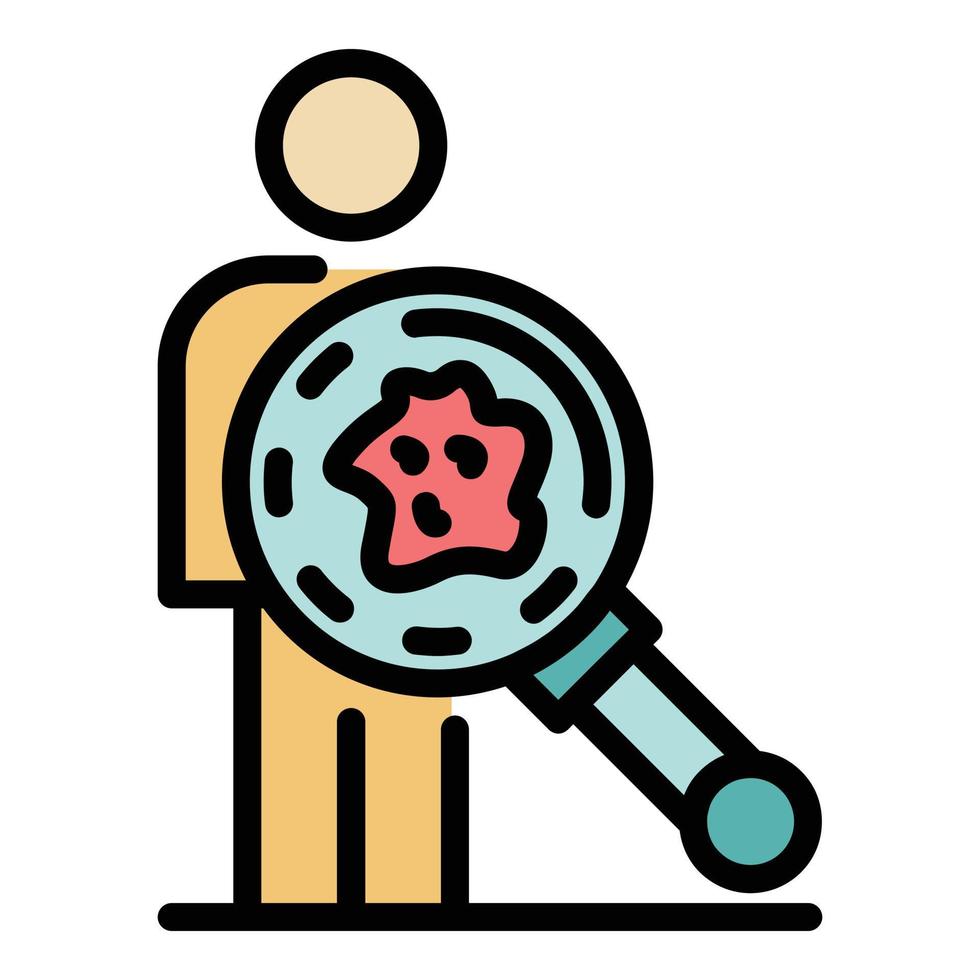 Body diagnose icon color outline vector