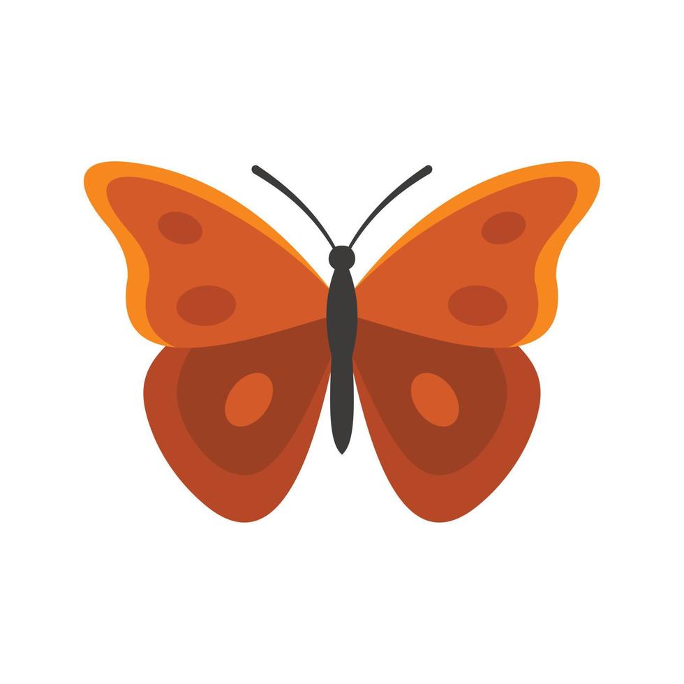 Insect butterfly with big wings icon, flat style vector