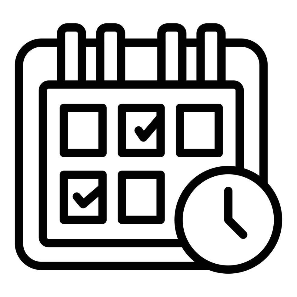 Calendar skills icon outline vector. Stress therapy vector