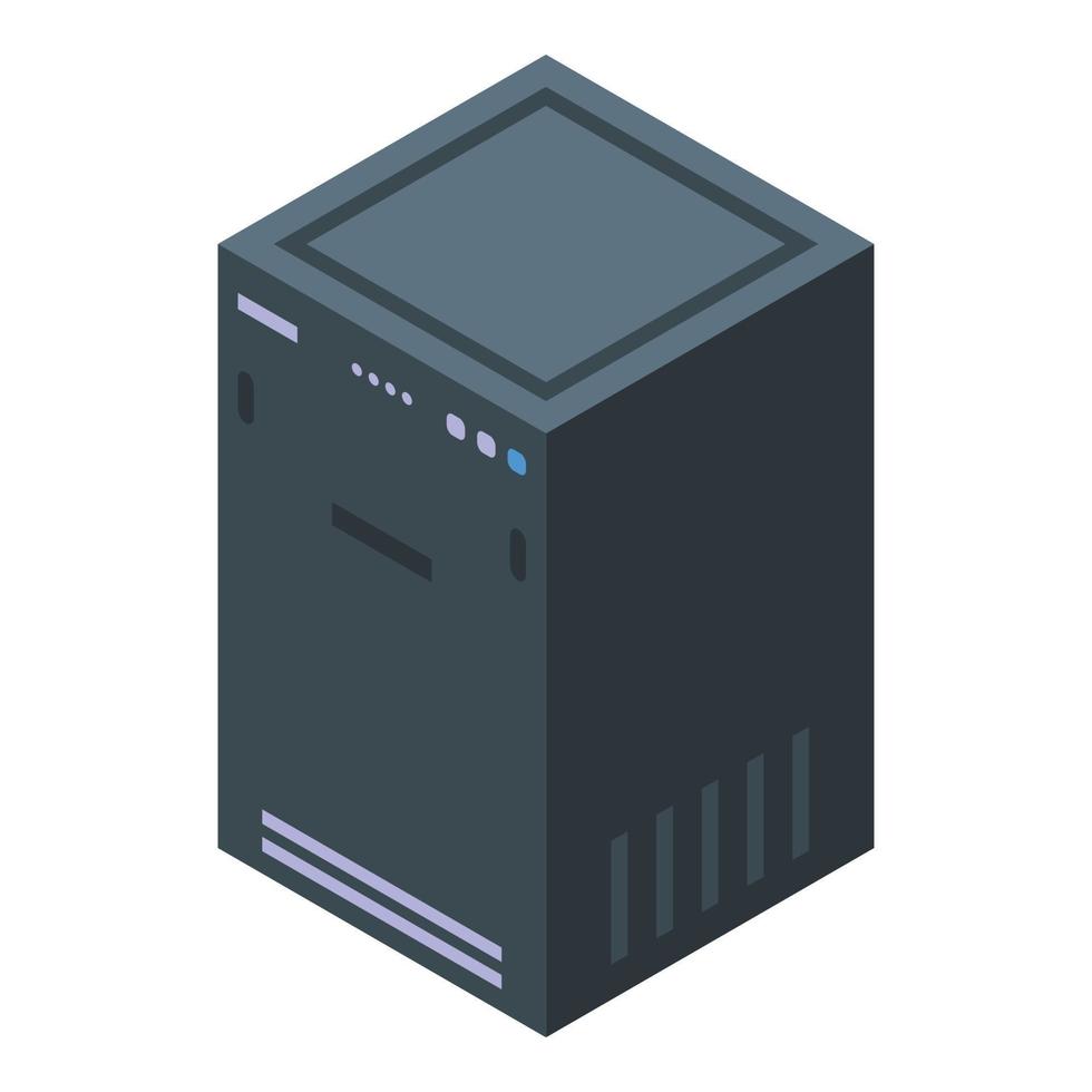 Black dishwasher icon isometric vector. Repair machine vector