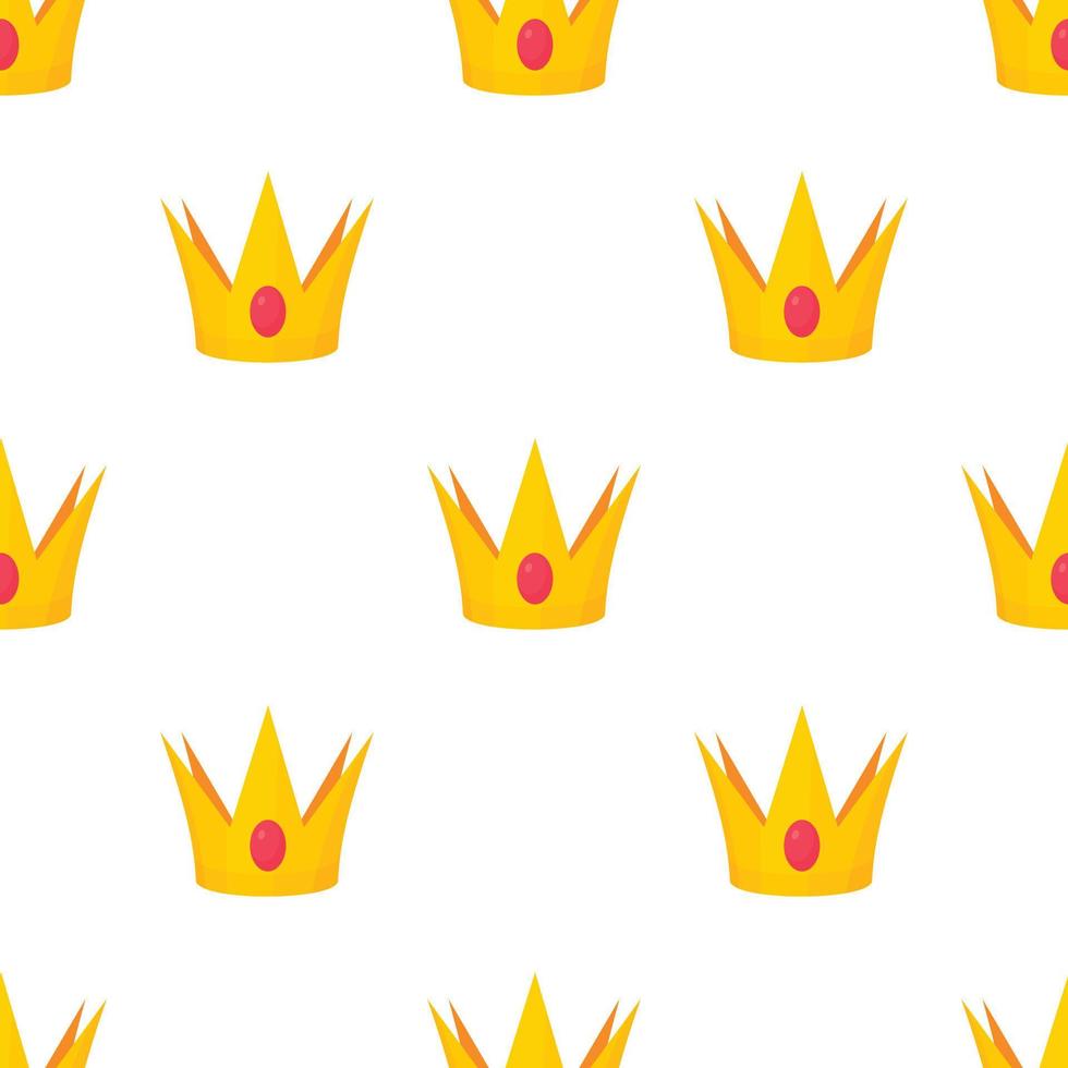 Golden crown toy pattern seamless vector