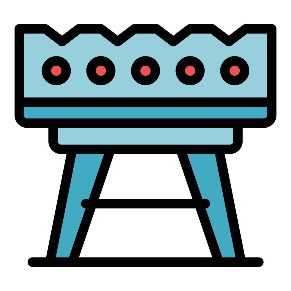 Barbeque grill icon color outline vector