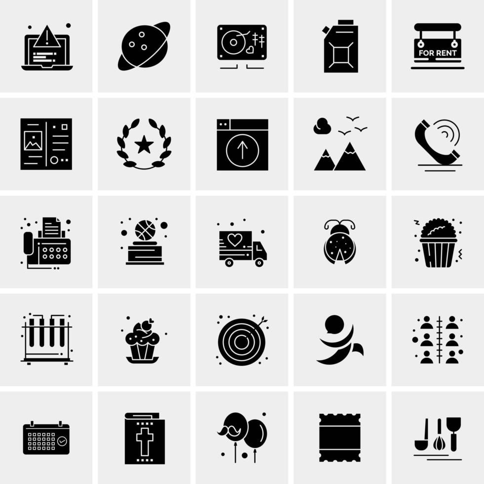 25 iconos de negocios universales vector ilustración de icono creativo para usar en proyectos relacionados con la web y dispositivos móviles