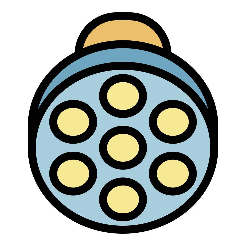 Operating room lamp icon color outline vector