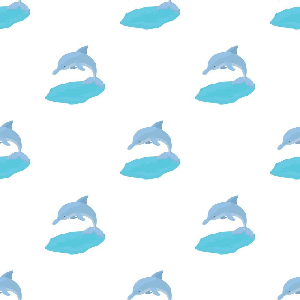 patrón de delfines vector sin costura