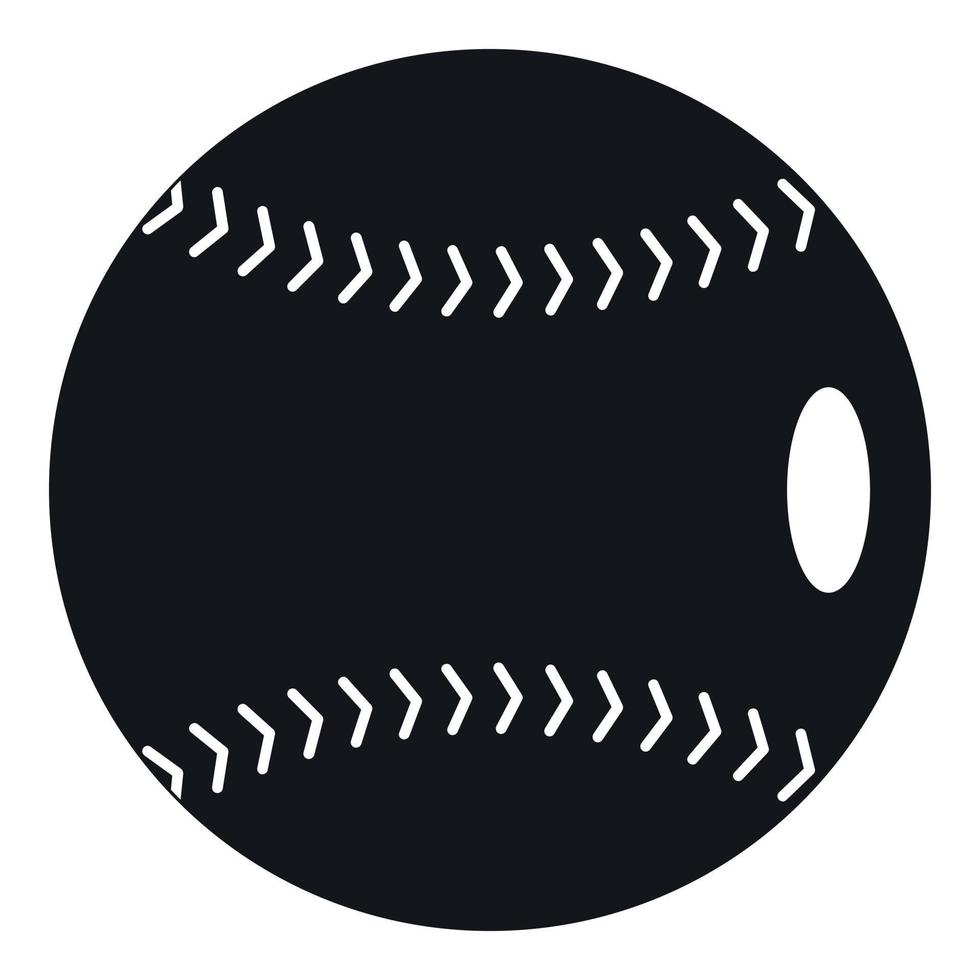 icono de pelota de béisbol, estilo simple vector