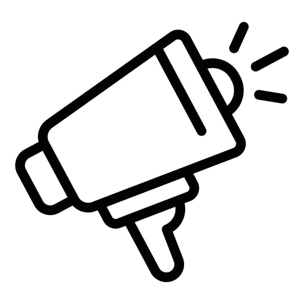Megaphone customer support icon outline vector. Online store vector