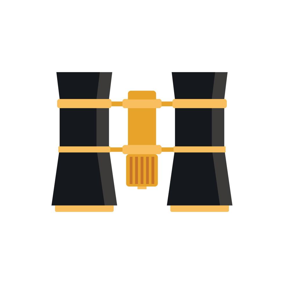 Binoculars icon, flat style vector