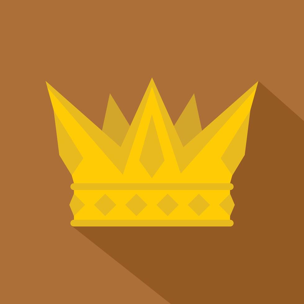 icono de corona dentada, estilo plano vector