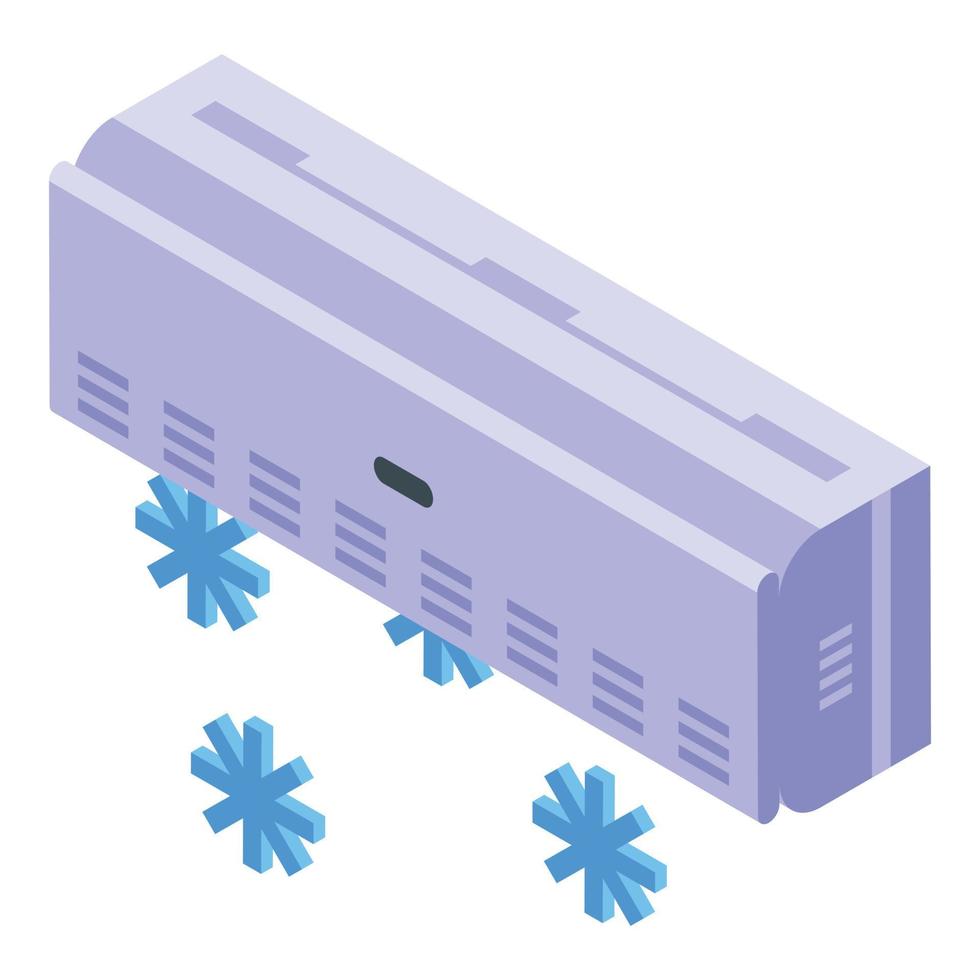Ice air conditioner icon isometric vector. Home system vector