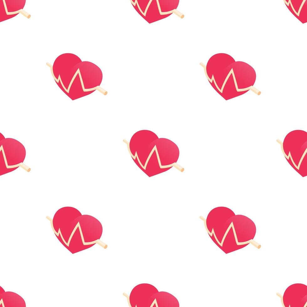 Heartbeat pattern seamless vector