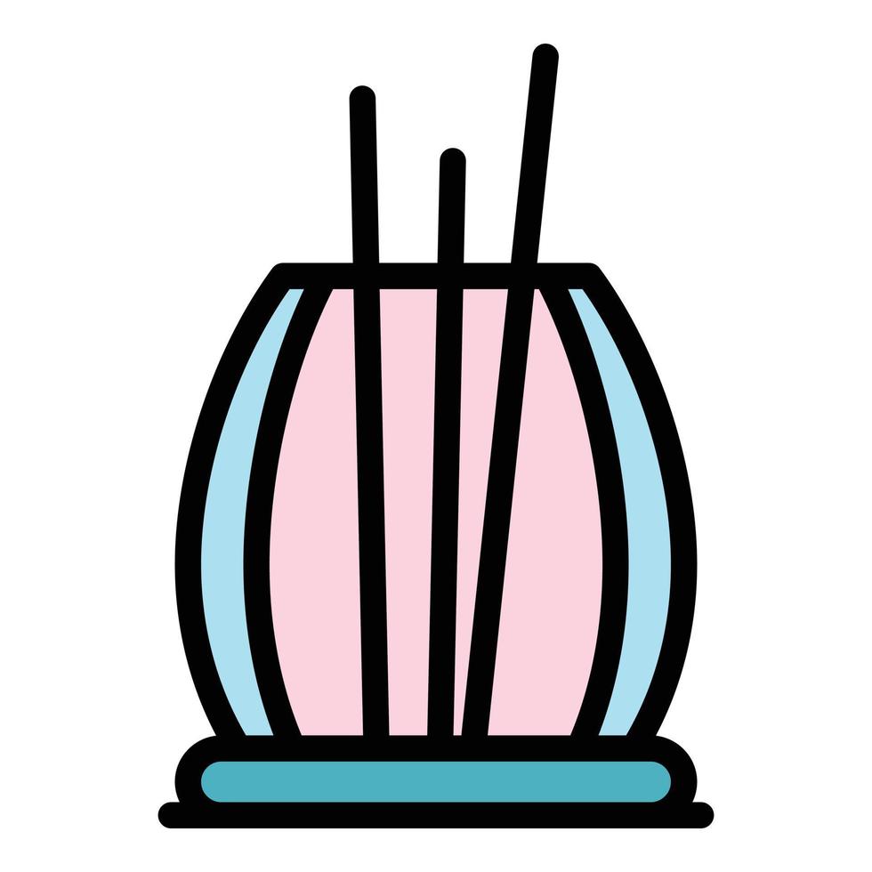 Perfume air freshener icon color outline vector