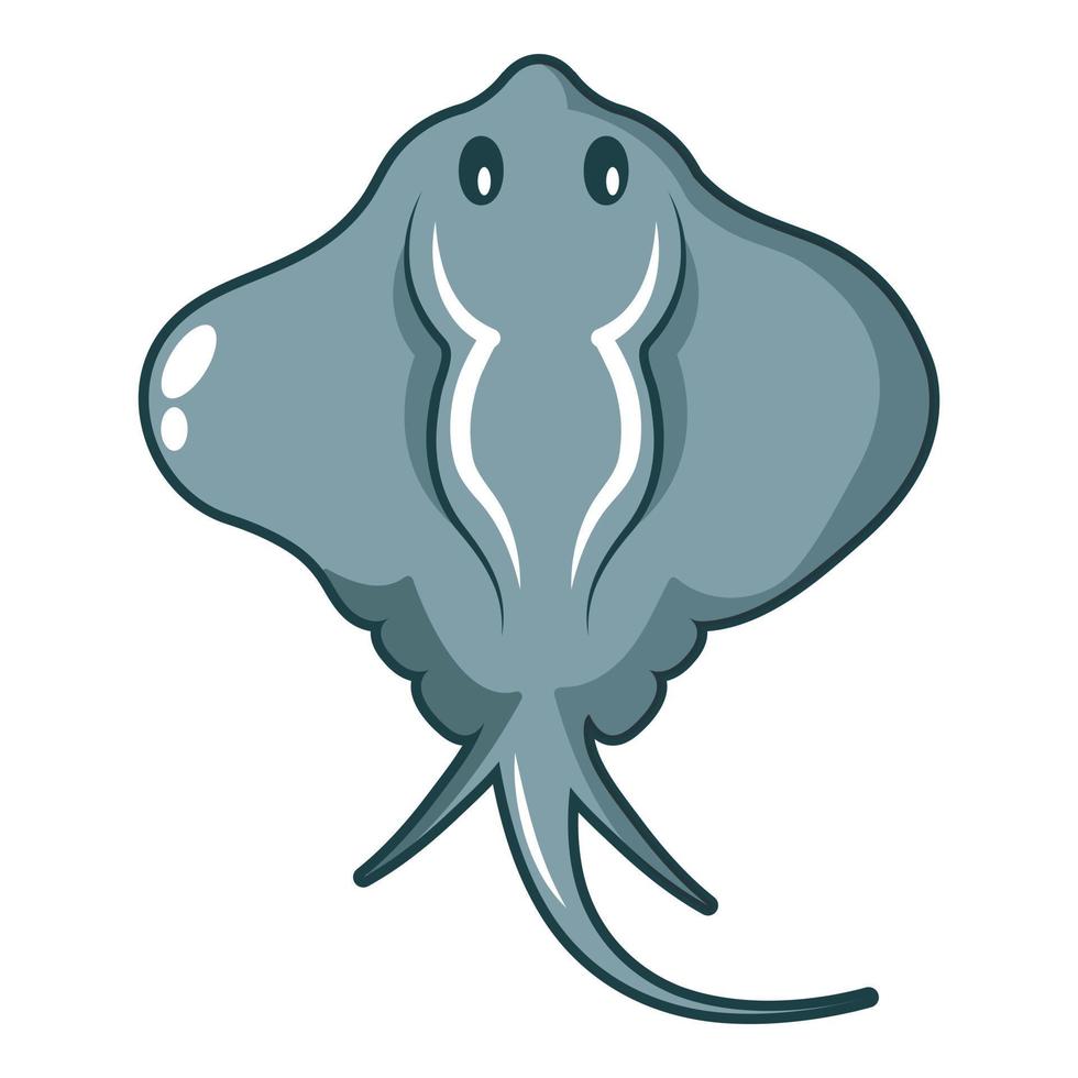 icono de mantarraya, estilo de dibujos animados vector