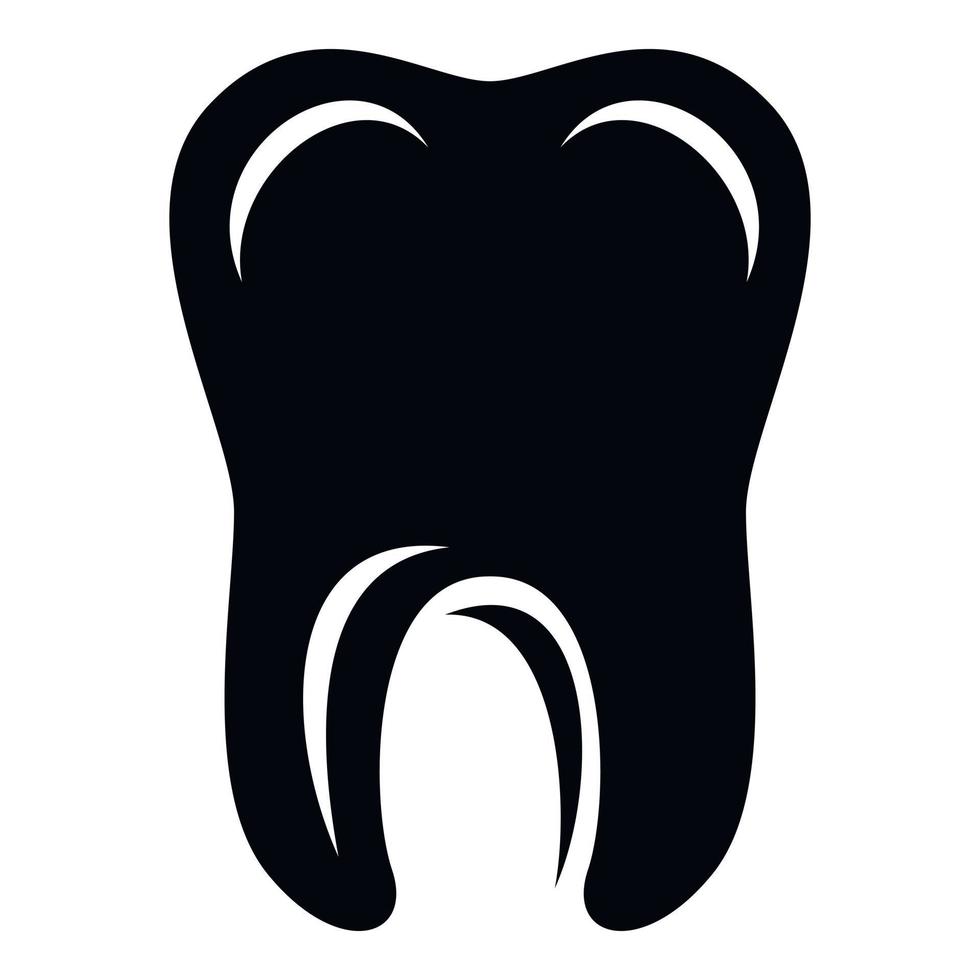 icono de un solo diente, estilo simple vector