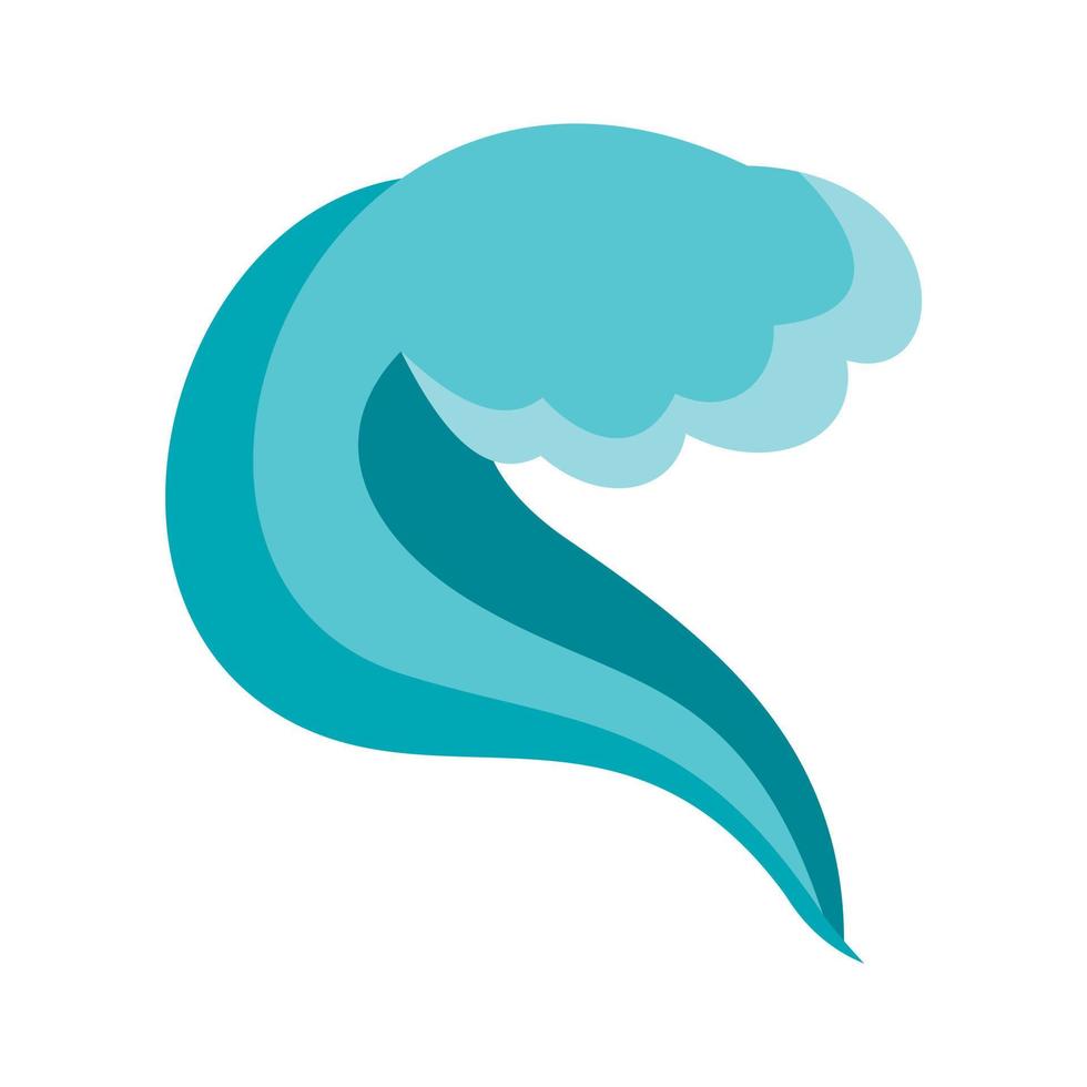 Splashing wave icon, cartoon style vector