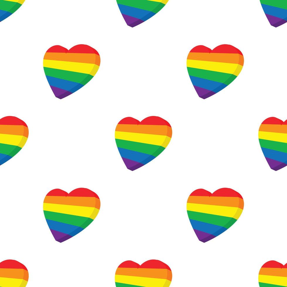 Heart in LGBT color pattern seamless vector