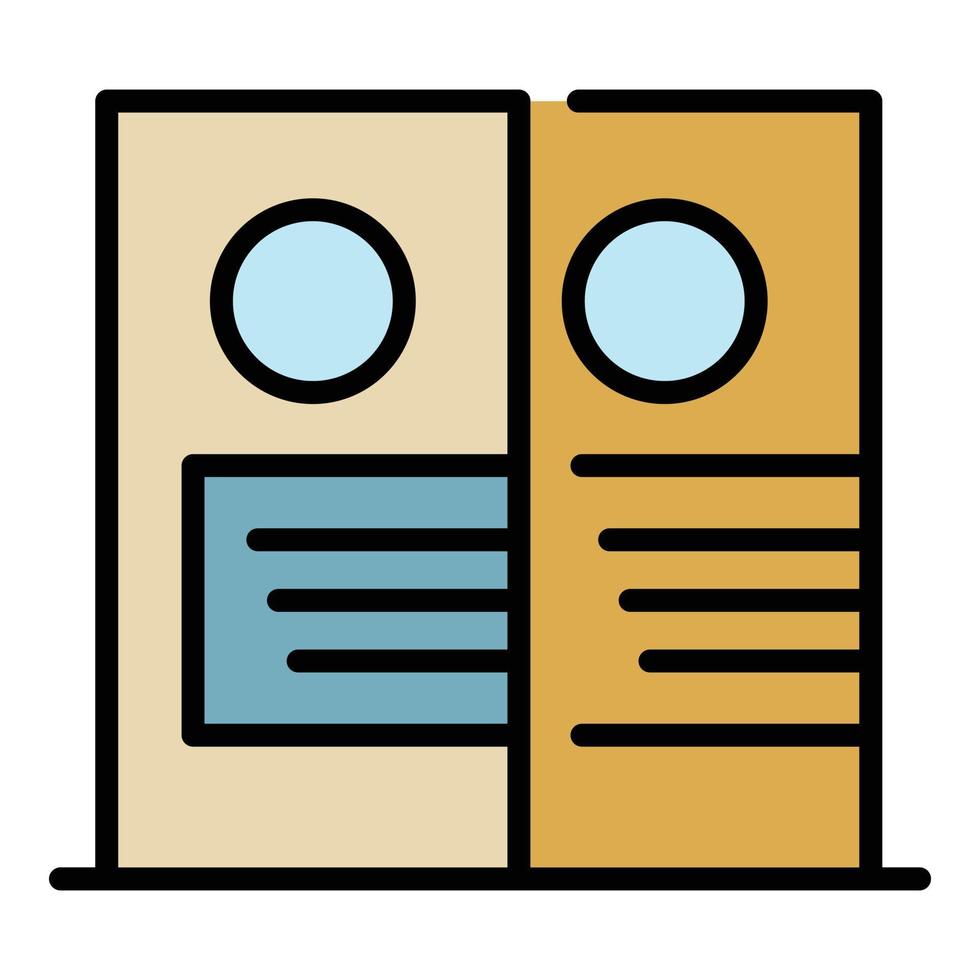 Hair dye box icon color outline vector