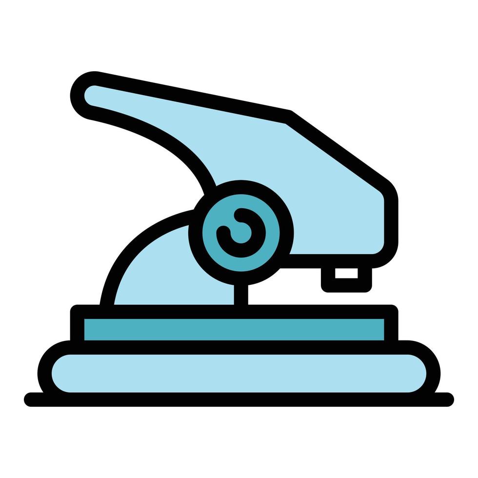 Puncher side view icon color outline vector