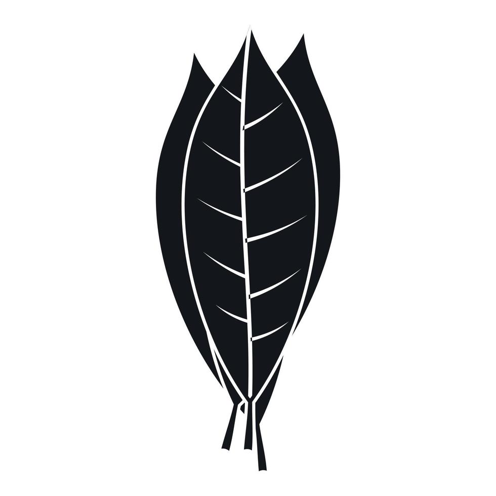 icono de hojas de laurel culinario, estilo simple vector