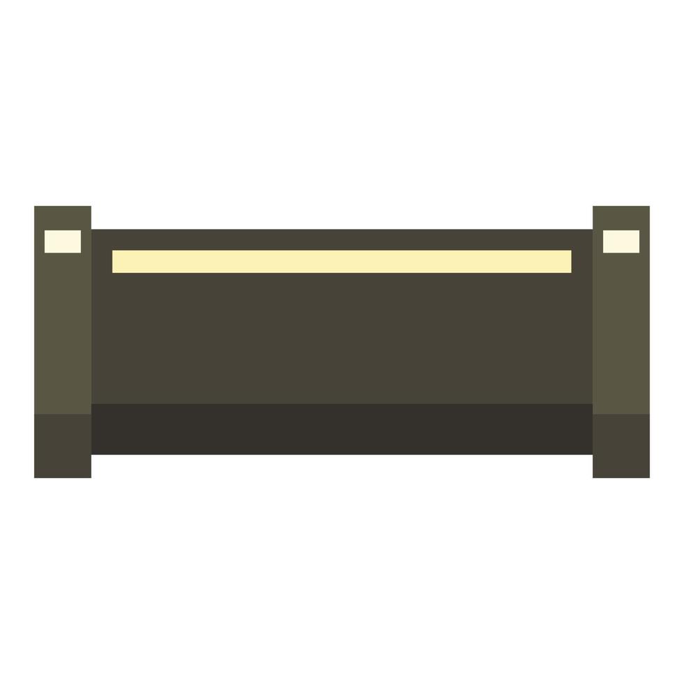 Black pipe icon, flat style vector