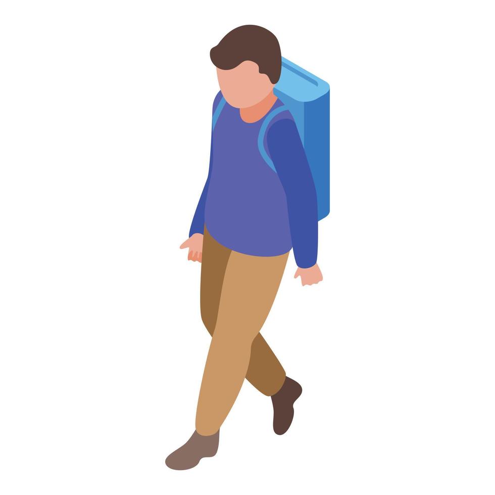 Boy scout icon isometric vector. Trip adventure vector