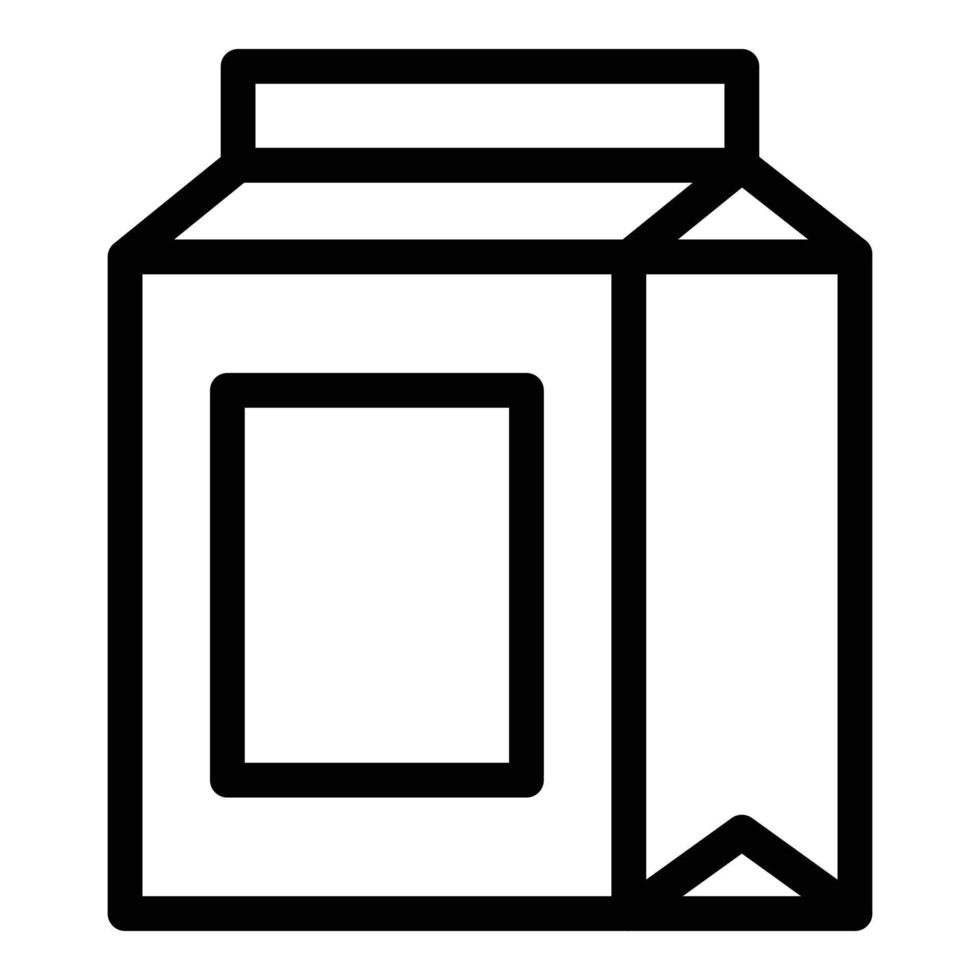 Food pack icon outline vector. Snack bag vector