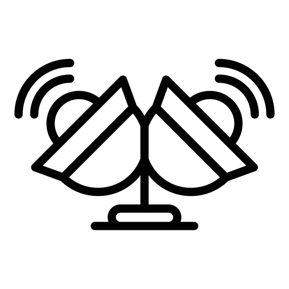 Car alarm sound icon outline vector. Key system vector