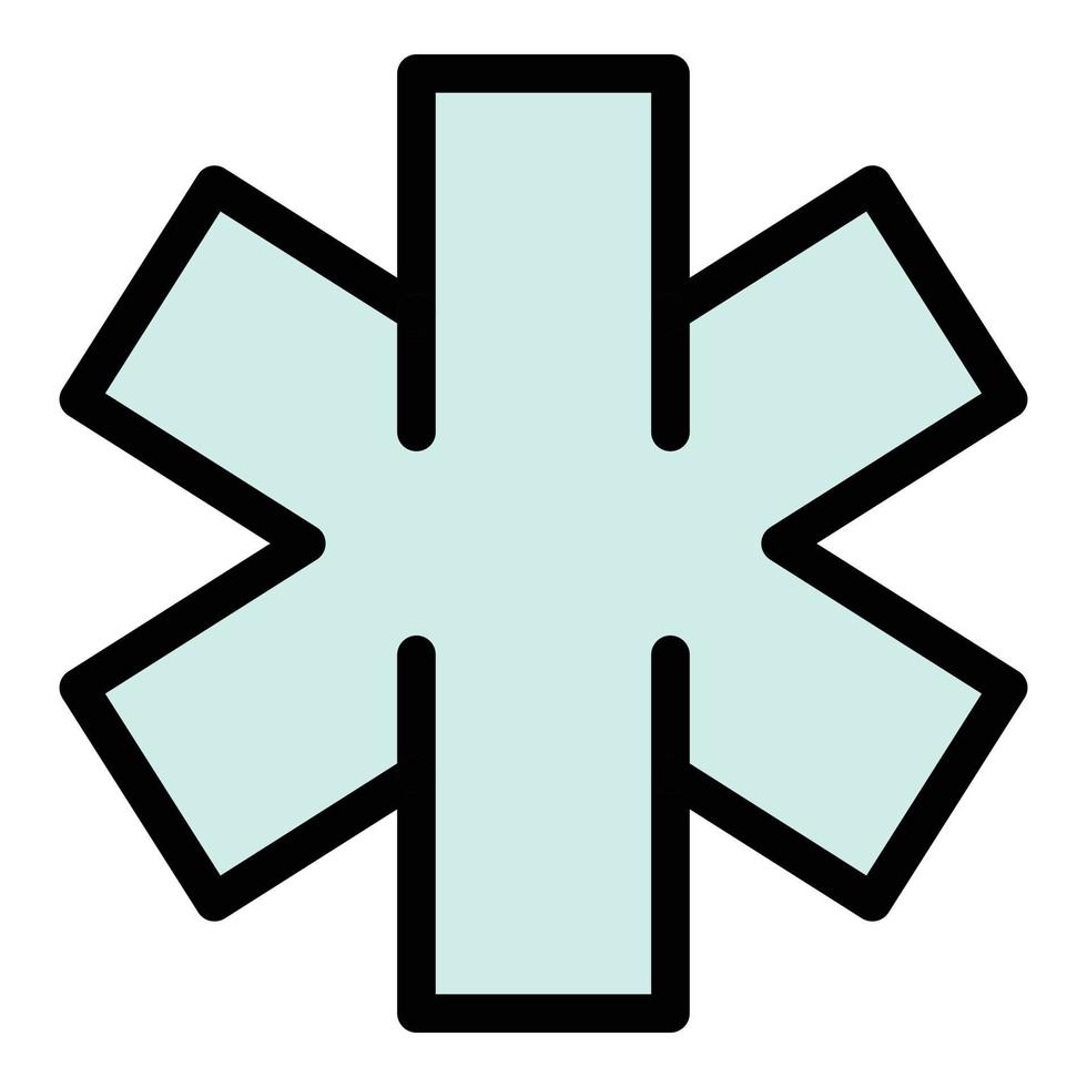 Emergency icon color outline vector