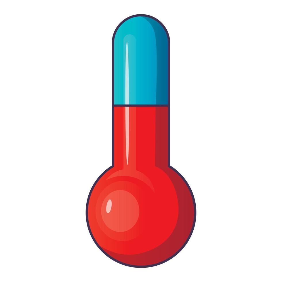 Thermometer for outdoor icon, cartoon style vector