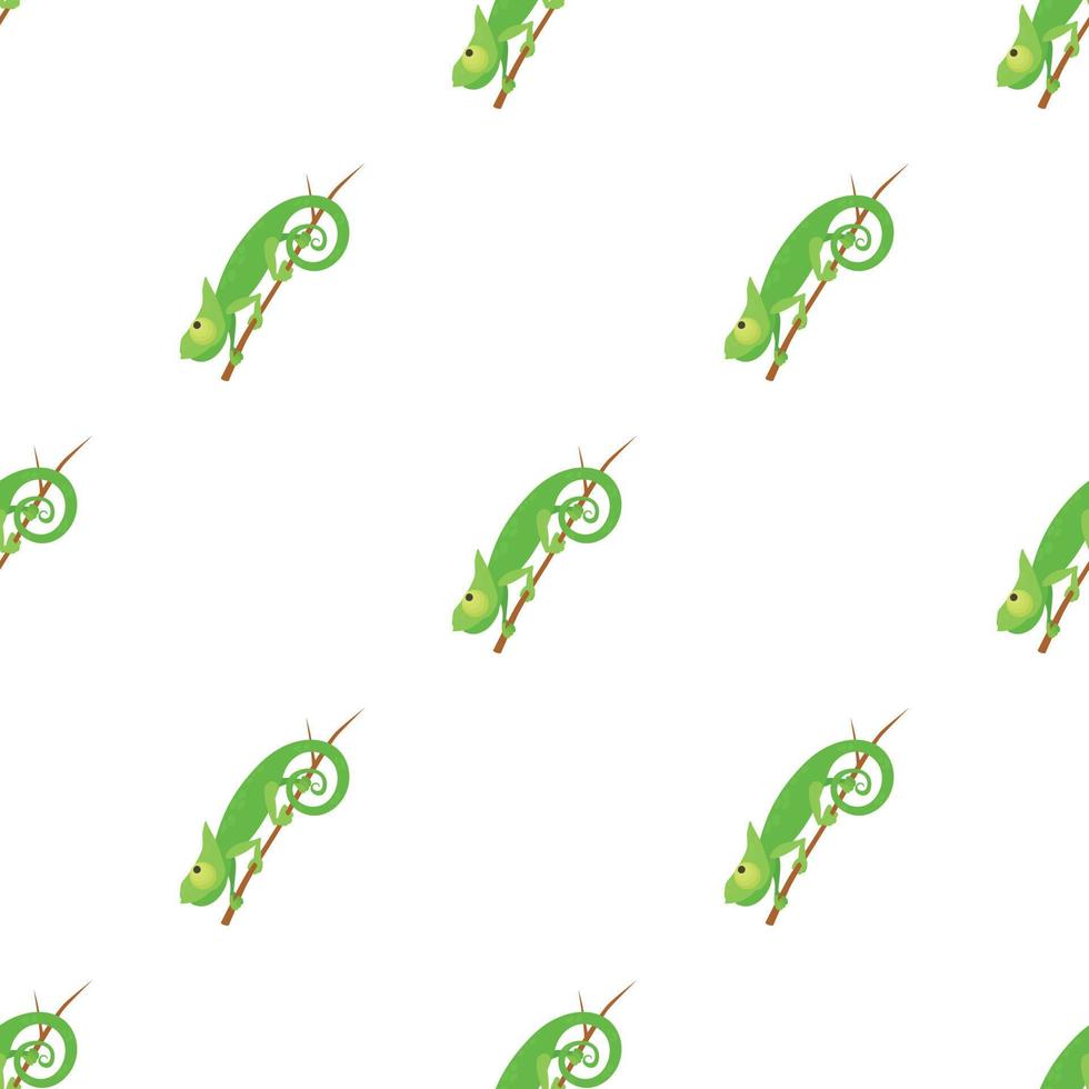 Walking chameleon pattern seamless vector