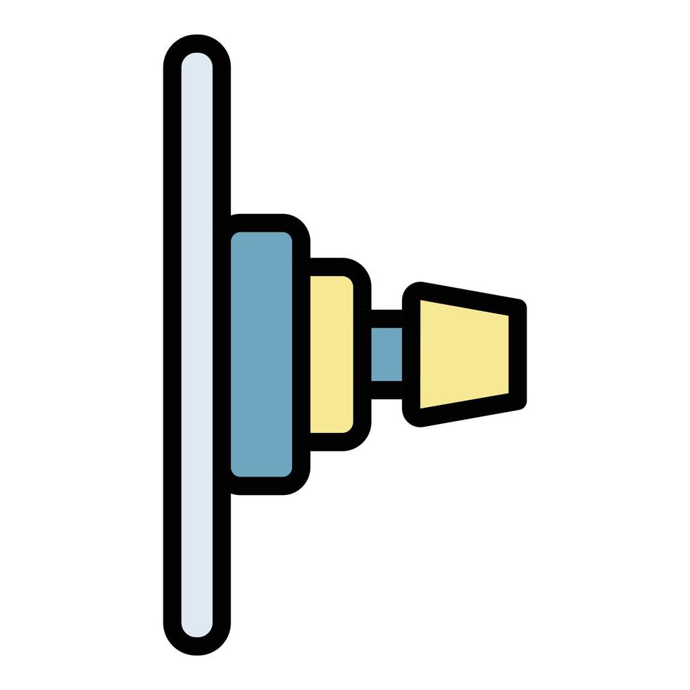 vector de contorno de color de icono de soporte de teléfono magnético
