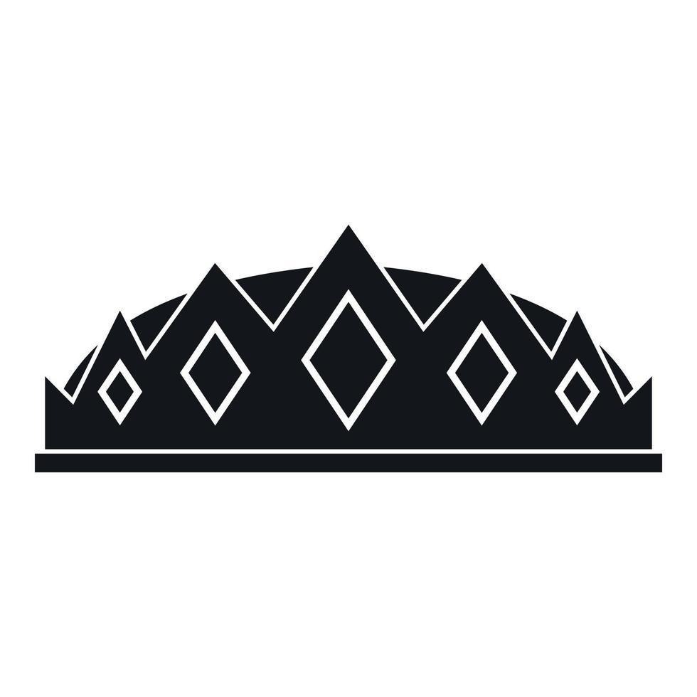 Small crown icon, simple style vector