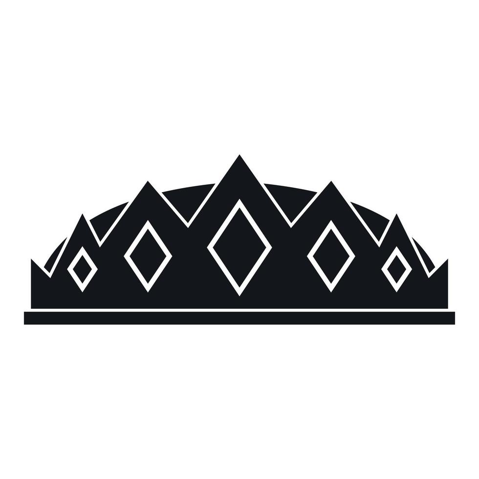 Small crown icon, simple style vector