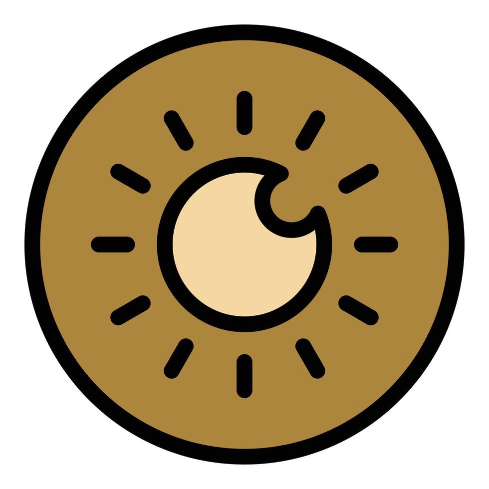 Retina icon color outline vector