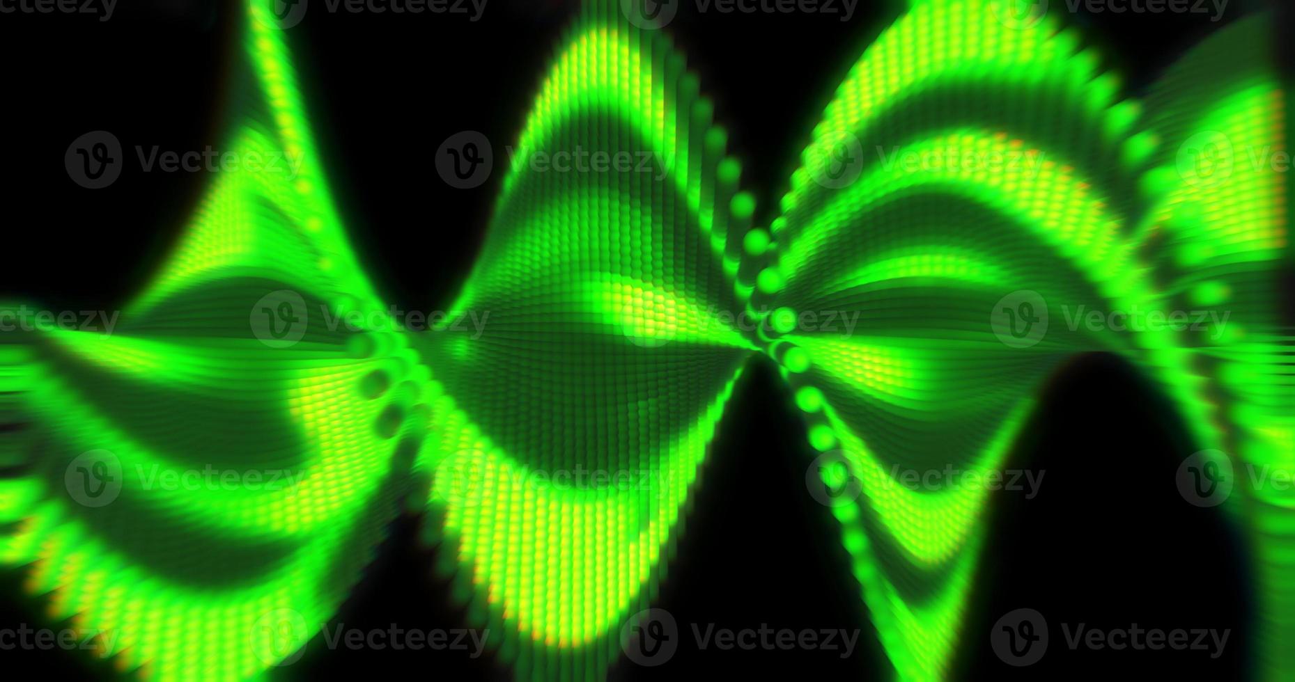 Green moving spirals of molecules and dna medical and scientific swirling and glowing with energy. Screensaver in digital style. Abstract background photo