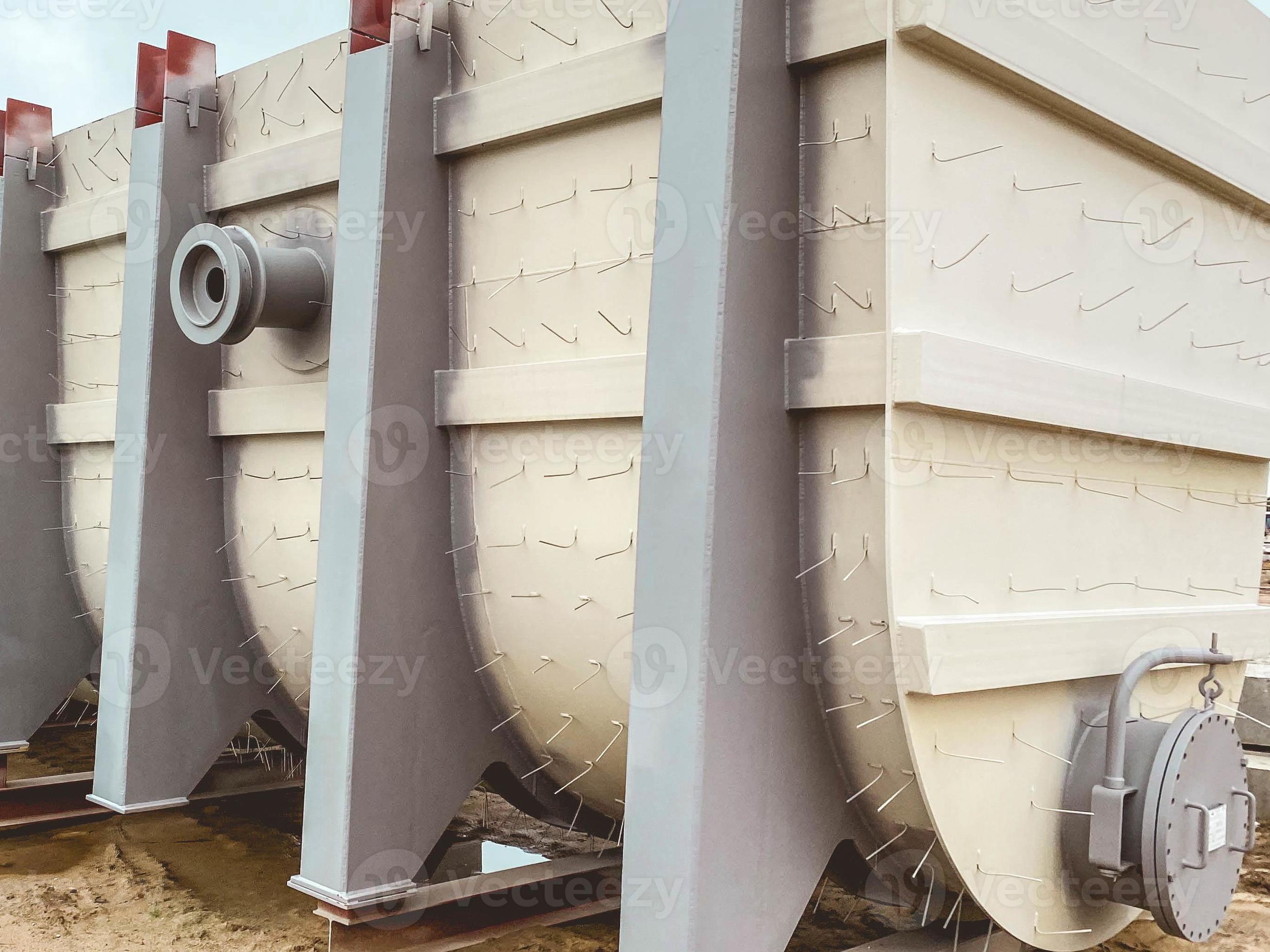 metal container. deep container for building materials, liquid and