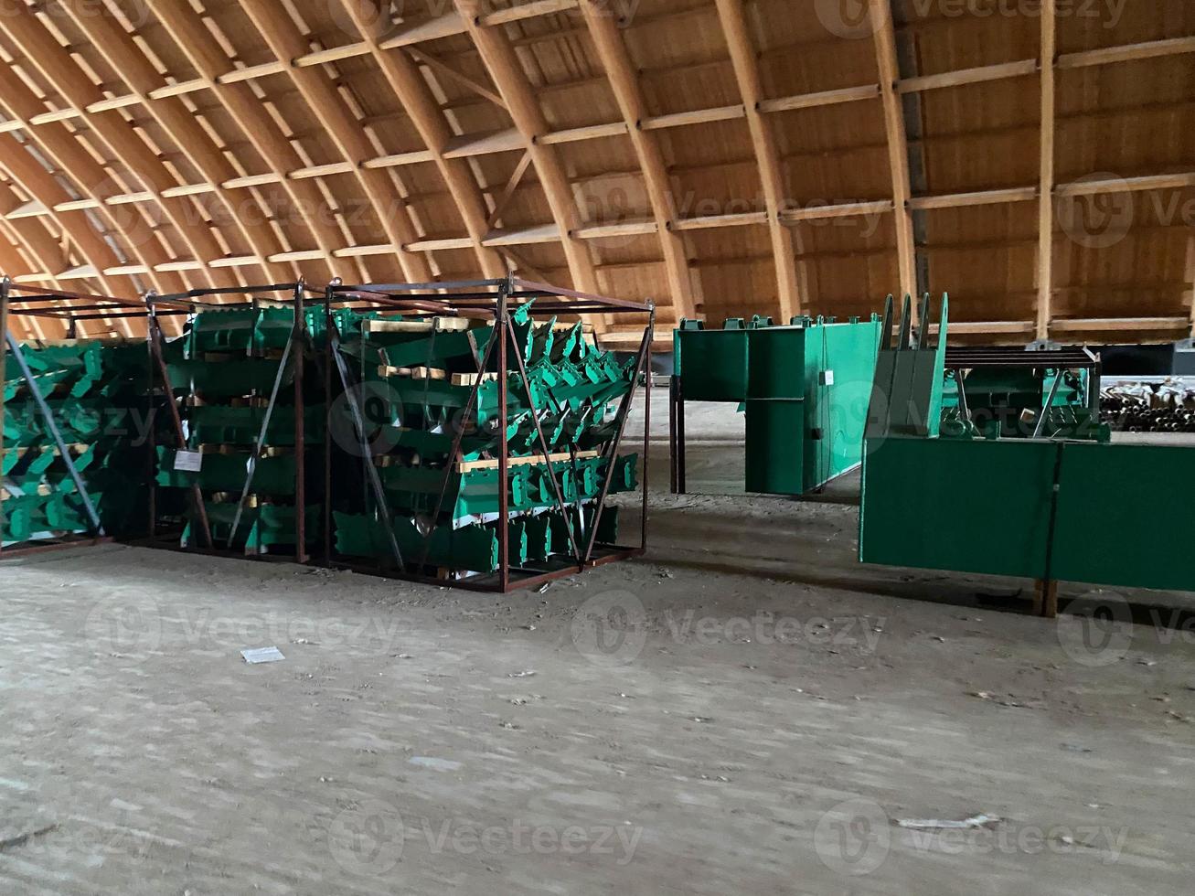 Stacking of new metal scaffolding arrived at the construction site and ready to install. Its need to be inspected before proceeding with installation work photo