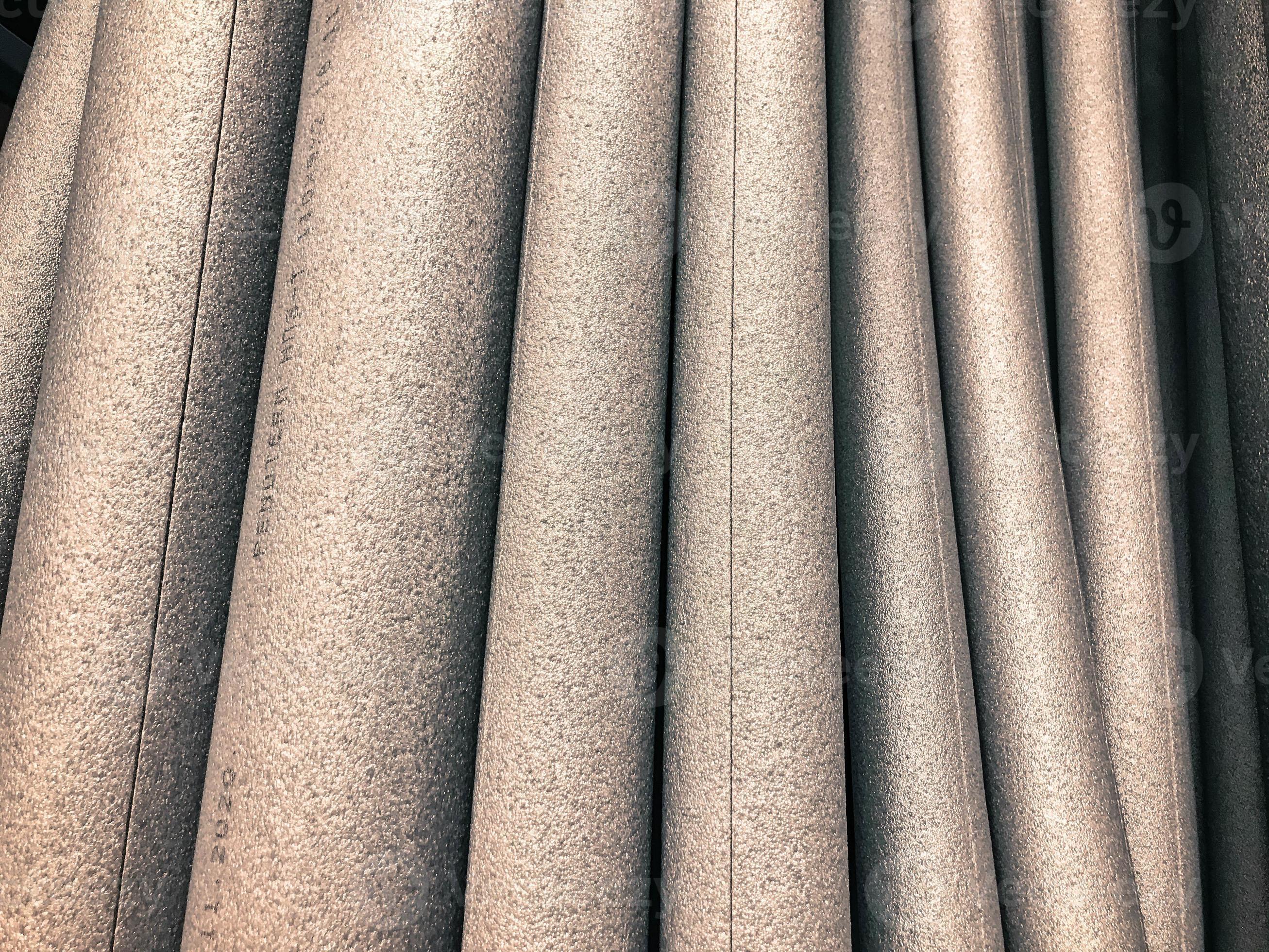 white foam rubber round shape, volumetric foam rubber for construction work. goods in a hardware